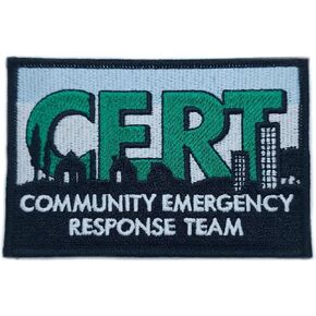 Cert Community Community Response Response Patch (4 بوصات) مطرزة على شارة الحديد/الخياطة الشارة المثالية للسترات والتراجع والسترات والقبعات وبقع هدايا DIY