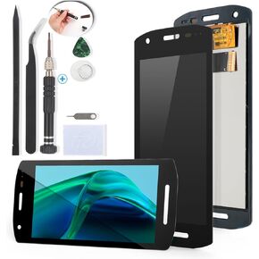 YWLRONG for Zebra TC21 Screen Replacement for Zebra TC21 TC210K TC26 Display Touch Screen Digitizer for Handheld Barcode Scanner Assembly Replacement with Tools（with Camera Cutout ）