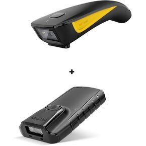 NETUM C750 QR Code Scanner and NETUM E800 Back Clip Bluetooth 2D QR Bar Code Scanner Fixed on Mobile Phone