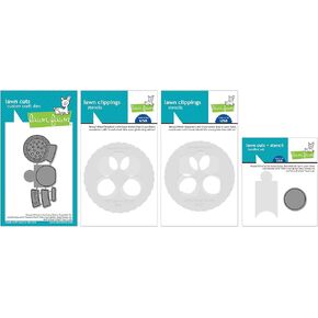 Fawn Fawn - Little Snow Globe Add -On Canner Wheel Templates & Diays - Dog and Bear - 4 أشياء
