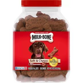 Milk Bone Soft & Chewy Dog Snacks- 2 Pack- (37oz Each) (Beef & Filet Mignon)