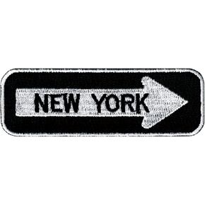 One Way Sign Atlanta Georgia Embroidered Patch Iron-On Road Biker