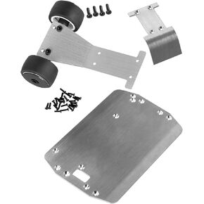 RC Chassis Armor Skid Plate Protremer و Wheelie Bar Set Proprads Part for 1/18 Sarrax Teton ، Sarrax Rally ، Navy Blue