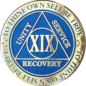RecoveryChip 19 سنة Reflex Gold Gold Plated AA Medallion Ecluency Chip مجهول