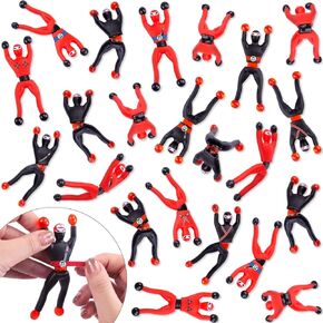 Amor الحاضر 42pcs تسلق الجدران النينجا ، ألعاب النينجا مع ملصقات DIY لزجة لزجة المتسلقون المتسلقون نافذة الزحف للأطفال لصالح الحزب لصالح رواية ألعاب الرواية