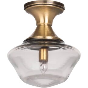Waldosia 1:12 Scale Miniature 12 Volt Wired Schoolhouse Lamp (Gold)