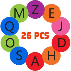 Sit Carpet Classroom Dots, 26Pack Alphabet Sitting Floor dots, 4Inch 6 Colors Rug Circles Markers Dots with Alphabet A-Z for Teacher Supplies Elementary School Kindergarten Decoration