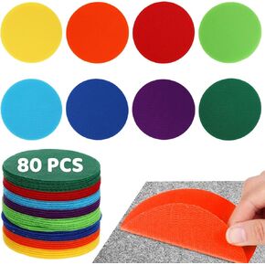 80 PCS DOTS for Classroom - 4.7 بوصة SIT SPOCTs Multicolor Pots Mots for Charsips ، Fregible Spot Marker Supplies