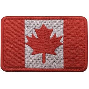 Canada Flag Patches Tactical Tags Canadian Maple Leaf Embroidered Patch Morale National Emblem Shoulder Sew On Embroider for Travel Backpack Jackets Hats Team Uniform (Green)
