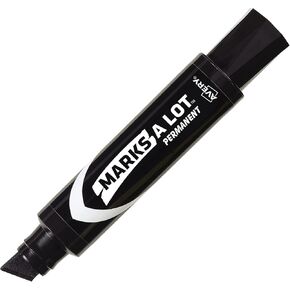 Avery® Marks-A-Lot® Jumbo Derianent Marker ، Tip chisel ، Black