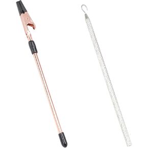 2PCS Bracelet Helper to Put On Yourself, Bracelet Helper Tool Hook Bracelet Fastener Bracelet Assistance Tool for Necklace, Watch Clasp, Bracelet and Zippers(Silver and Rose Gold)