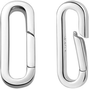 ph pandahall 2pcs 925 sterling Silver Spring Bail Claphector ، 20 × 7 مم قلادة طويلة ومقاطعات الإغلاق الكفالة قلادة موصل موصل clasps clasps clasps لصنع الحرف اليدوية DIY ، 2pcs