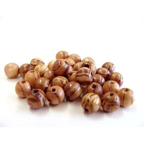 8mm ~ (120 حبة) خشب الزيتون جولة جولة حبات المسبحة المصقول مجوهرات الأراضي المقدسة بيت لحم القدس