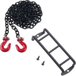 Metal RC Car Mini Stairs Sadder Simulation Decoration Parts & Mini Metal Trailer Chain مع إكسسوارات زخرفة السحب