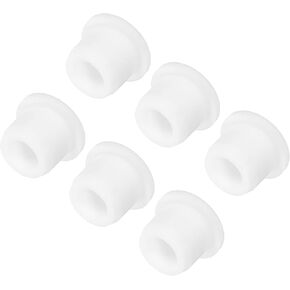 MECCANIXITY High Temp Silicone Plug Mount Dia 17mm/0.67 Inch t Shaped Rubber Stopper Hole Plugs for Powder Coating Plating Waterproof Sealing Plugs White Pack of 6