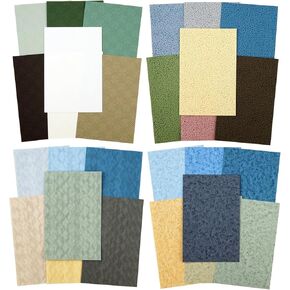 مجموعة ورقة سجل القصاصات العالمية ، 96 PCS ورقة حرفة مواد مزدوجة للتنسيق ، مجمعة DIY ، صنع البطاقات ، سجل القصاصات - 4 أنماط جمالية: Starry ، Nature ، Vintage & Pastel