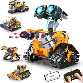 Yerloa 673PCS Robot Toys for 8-12 Year Boys Gift ، 5 in 1 Robotics for Kids 8-13 ، App & Remote Control Robot Ster
