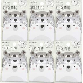 MINGSEECESS 6 Packs Cute Animal Cartoon Sticky Notes Self-Stick Memo Pad Sets for Pet Lovers Women Girls