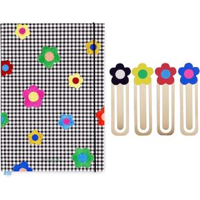 Kate Spade New York ، قم بإلغاء 11 "× 7" XL Backdle مع مجموعة مرجعية معدنية من 4 (Gingham Garden)
