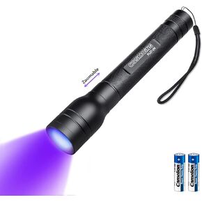 مصباح يدوي 395NM للأشعة فوق البنفسجية ، مصباح يدوي قابل للتكبير مع Blacklight مع 2XAA بطارية الأشعة فوق البنفسجية كاشف البول لبقع الكلاب ، العقرب ، حشرة الفراش