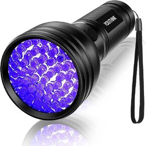 LUTCHINK Black Light ، 51 LED UV Flashlifts for Home & Hotel Inspection ، Light Black Light for Pet Pet Clems ، Bug Bug ، مطابقة مع مزيل الرائحة الأليفة
