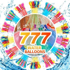 777pcs بالونات المياه ، والبالونات المياه سريعة ملء 1000 بالون ماء ختم للطفل للأطفال الفتيات في الهواء الطلق ألعاب متعة الصيف سباحة الحفلات حمام السباحة بسرعة ملء بالون الماء للأطفال