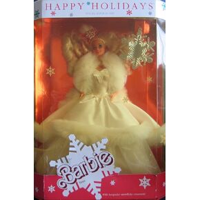 Happy Holidays Barbie Doll Edition 1989 W knowsake Snowflake Ornament (1989 Mattel Hawthorne)