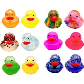 Raymond Geddes Gummy Ducky Squishy Toys - Pack من 12 - ألعاب رائعة وممتعة للأطفال
