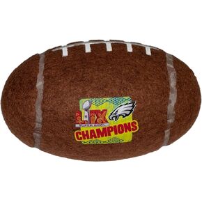 Littlearth Philadelphia Eagles Super Bowl 59 NFL Champions Tough Chewer Pet Football Dog Toy ، Brown