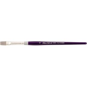 Silver Brush Limited 8801S -10 Silver Silk 88 Flat Shader Paintbrush for Acrylic, Watercolor, Gouache, Inks, & Dyes, Size 10, Short Handle