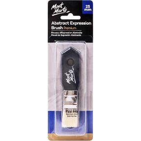 Mont Marte Abstract Exerst Express Expression Brush ، 1.0 Inges (25 mm) ، Short ، Black ، Nylon ، Art Brush ، Artists Paintbrush Single