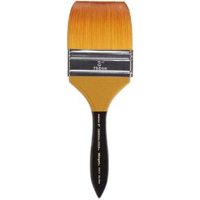 Kingart Premium Original Gold 9750-3 Sky Wash Series Brush ، Golden Taklon Haintetic Hair ، مقبض قصير ، للألوان المائية ، اللوحة الأكريليك والغواش ، الحجم 3 "
