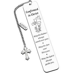 Easter Basket Stuffers for Girls Bible Catholic Bookmarks, Faith Based Gifts Religious Bible Bookmarks for Women, Metal Bookmark First Communion Gifts for Teen Girls Boys Goddaughter Godson 2025