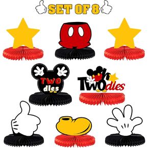 Lingteer Mickey Oh Twidles Table Table Bearncomb - Cheers to Kids 2nd Hirdvice Birthday Mouse Mouse Order Bday Party Sign.