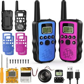 مجموعات STEM Walkie Talkies للأطفال - مجموعة مشاريع العلوم للطفل من سن 8 إلى 12 عامًا من ألعاب DIY من سن المراهقة - هدايا لعبة التكنولوجيا للفتيان الذين تتراوح أعمارهم بين 10-12