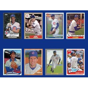 8 Card Chicago Cubs Legends Team Pack 2024 2023 Topps Bowman Ernie Banks Sandberg Santo