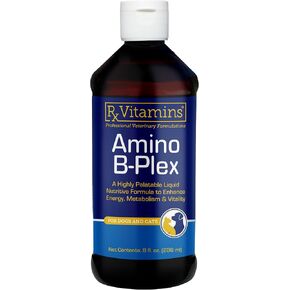 Rx Vitamins Amino B Plex for Pets - B Vitamin Complex Plus Amino Acids for Dogs & Cats - Vitamin Supplements for Dogs' & Cats' Total Body Support - 2 oz.