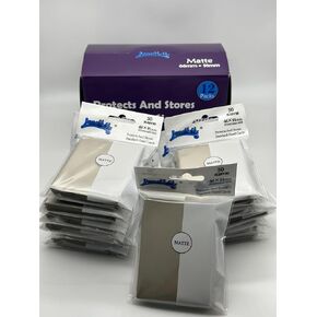 1 Box of 600 Counts -12packs Sand Color Double Matte Standard Card Sleeves Toploaders for Trading Cards, Collectable Gaming Cards, MTG Cards, L5R, TCG, Baseball, Rugby, Football Card