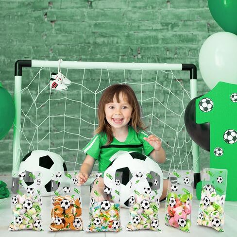 Cholemy 100 Pcs Baseball Treat Clear Snack Bags With Handles - Plastic Sport Party Candy Goodie Bags for Team Game Birthday Party Supplies Favor, 6.3 x 9.8 Inch in Saudi Arabia