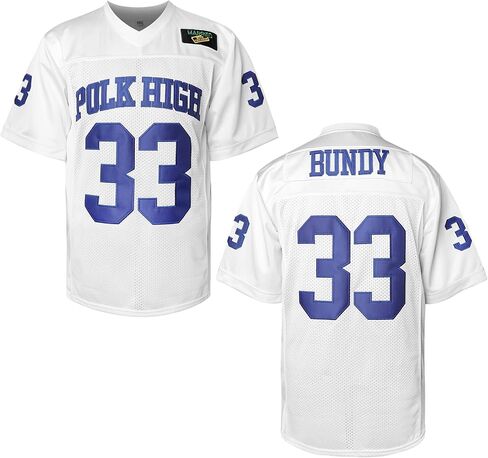 MESOSPERO Al Bundy 33 Polk High قميص كرة القدم للرجال، قميص رياضي أزرق 90S ملابس الهيب هوب S-3XL in Kuwait