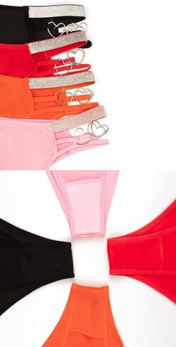 Banamic Women's Shine Strap Thong Underwear No Show Thongs Seamless Panties in Kuwait