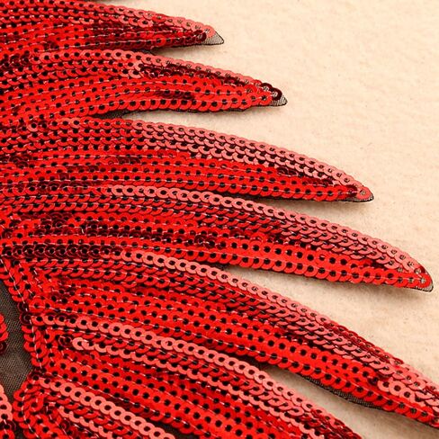ترتر أجنحة الملاك الكبيرة بقع ديكور الحديد على خياطة على بقع كبيرة للسترة جينز ديي ، أسود in Saudi Arabia
