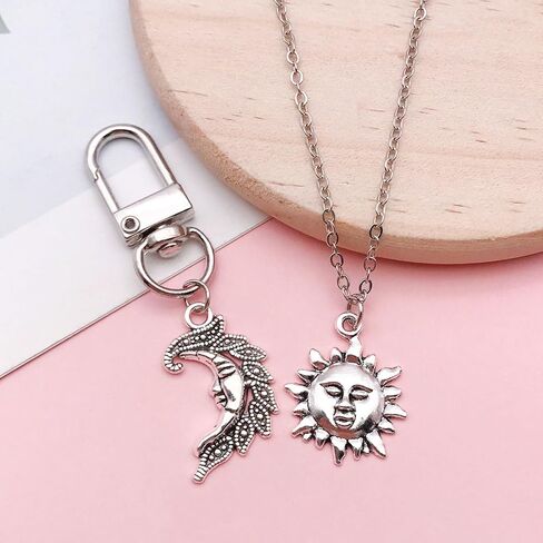 Youdiyla 100pcs Mix Color Craft Supplies Sun Moon Stars Charms Pendants for Crafting, Jewelry Findings Making Accessory for DIY Necklace Bracelet (Bright Silver) in Saudi Arabia