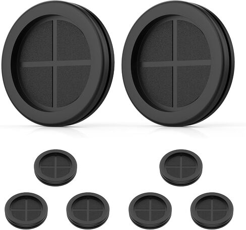 12 Pcs Rubber Grommets for Wiring, Double-Sided Rubber Plugs for 1-1/2" Drill Hole Dia, 1-3/16" ID Black Firewall Rubber Grommets for Wire Protection (30mmx38mm) in Saudi Arabia