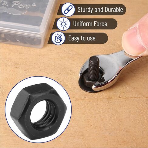Mr. Pen- Nuts and Bolts Assortment Kit, 1080 pcs, Carbon Steel M3 M4 M5 M6 Phillips Pan Head Metric Assorted Nuts and Bolts, Nut Bolt and Washer Assortment, Bolt and Nut Assortment, Bolts and Nuts Kit in Kuwait