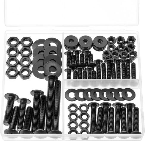 Mr. Pen- Nuts and Bolts Assortment Kit, 1080 pcs, Carbon Steel M3 M4 M5 M6 Phillips Pan Head Metric Assorted Nuts and Bolts, Nut Bolt and Washer Assortment, Bolt and Nut Assortment, Bolts and Nuts Kit in Kuwait