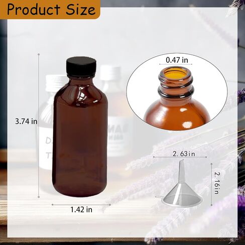 6 Pack Shot Bottles with Caps, 2 oz Glass Jars with Lids, Ginger Shots Bottles, Mini Glass Bottles or Decorative Bottles for Ginger, Vanilla Extract, Cinnamon, Honey, Cayenne, Wellness Shot, Hot Sauce in Kuwait