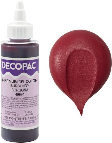 Decopac Burgundy Premium Gel Color 4 fl oz in Saudi Arabia