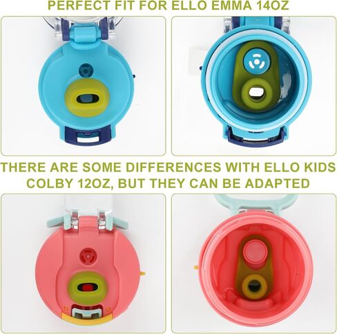 4pcs Bite Valve Replacement for Ello Emma 14oz Kids Water Bottle, Silicone No BPA Water Bottle Spout Replacement Compatible with Ello Kids Colby 12oz Water Bottle in Saudi Arabia