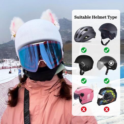 Half Helmet Universal Hat Ski & Snowboard Helmet Cover Fun Knitted Hat Bike Skiing Helmet Accessories in Saudi Arabia